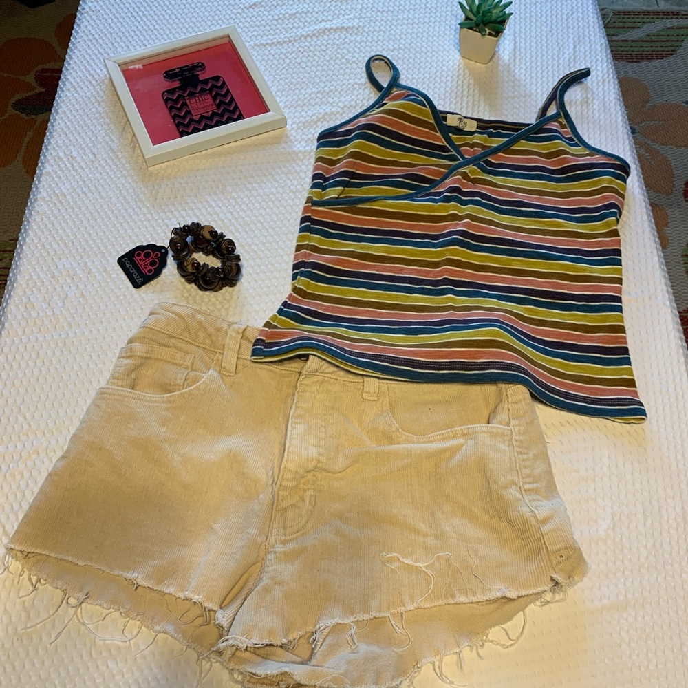 Forever 21 Beige Jean Shorts